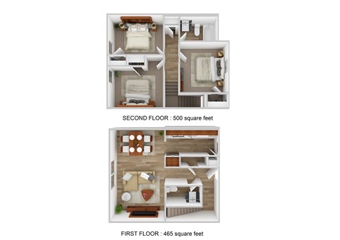 Floor plan for 3 beds, 1.5 baths, 1230 sqft